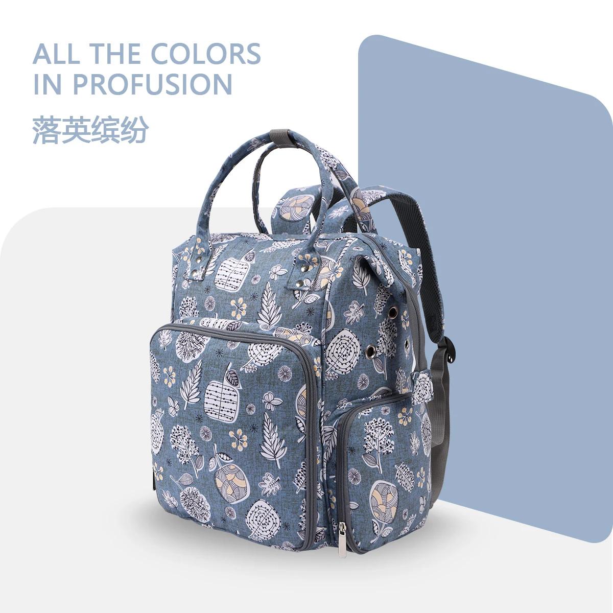 Oxford Cloth Yarn Storage Bag Crochet Hooks Bag impermeável Mochila de cor azul Acessórios para ferramentas de costura Presente, quente, 600D - Image 1