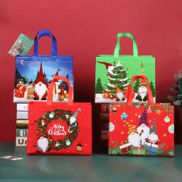 Grande saco de presente de Natal com alça, saco de embalagem reutilizável não tecido, festa e presentes de ano novo - Image 1