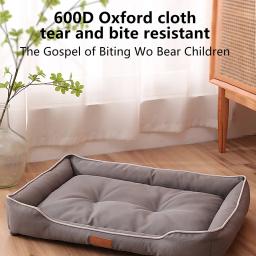 Impermeável Pet Bed, 600D Oxford Cloth, Dogs Mat, Enchimento de Algodão PP Espessado Suave, Resistente à mordida, Acessórios para animais - Image 2