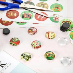 50 conjuntos de ímãs artesanais de vidro cerâmico ferrite ímã com suporte adesivo e vidro transparente transparente para artesanato diy ímã de geladeira - Image 4