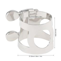 Chapeamento de níquel de cobre prata clarinete bocal ligadura carinet peça de substituição para clarinete plano b com parafusos ajustáveis - Image 2