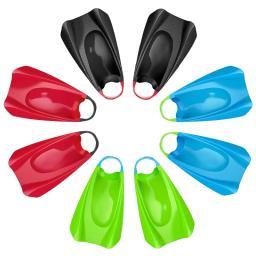 Fin de treinamento unissex barbatana de natação profissional confortável silicone lâmina curta flipper design esquerdo-direito com salto aberto barbatana de natação - Image 1