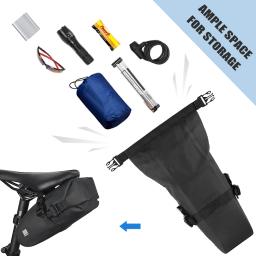 Grande Capacidade de bicicleta Saddle Bag, Ciclismo traseiro Seat Post Bag, MTB Road Bike Storage Bags, Acessório de bicicleta - Image 4
