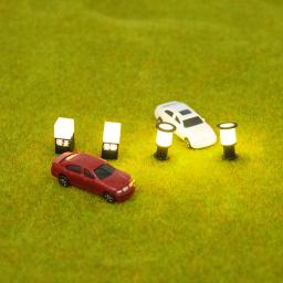 Miniatura LED Lawn Lamp Model, DIY Building, Sand Table, Cena do Jardim, Kits de Diorama de Luzes, 3V, 5Pcs - Image 5