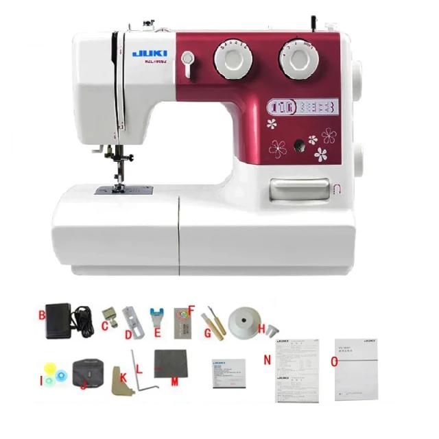 Máquina de Costura Multifuncional Pesada com 8 Pontos Embutidos e Agulha Dupla para Iniciantes - Ideal para Casa e Overlock