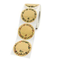 Obrigado Etiqueta Adesivos, Papel Kraft Flores, Pacote De Cartão De Presente, Embrulho Da Festa, Cozimento Presente Pequeno Negócio, Selagem Adesivos, 5cm - Image 4