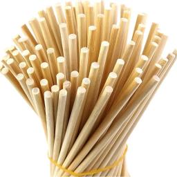 Cavilha Varas para Projetos Artesanato, Varas De Madeira De Bambu, Cavilha Rod, Artesanato, 50Pcs - Image 1