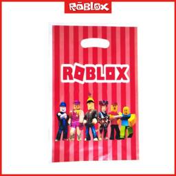Desenhos animados digitais impressos sacos de plástico doces para crianças, compras Eco sacolas, embalagem de presente, 20 festa de aniversário, jogo, Roblox, novo - Image 6