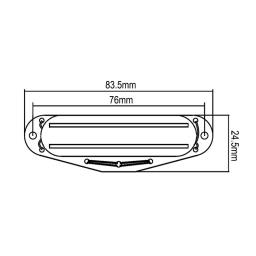 Alnico v mini alnico humbucker twin blade captador mini trilho duplo 9k para substituição da guitarra elétrica multi cor - Image 2