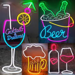 Bar Beer Neon Sign, Loja Home Decor, Luzes LED De Cozinha 3D, Luminous Neon Lamps, Store Party, Housebar Wall Decor - Image 1