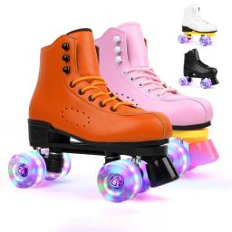 Altura ajustável Patins para Mulheres ou Homens, Rolhas de Borracha, Quad Retro, Exterior e Interior - Image 1