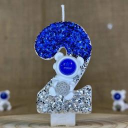 Vela temática do bolo do terno do espaço, festa de aniversário, velas grandes, bonitos para a decoração do topper do bolo, número 0-9, 1pc - Image 4
