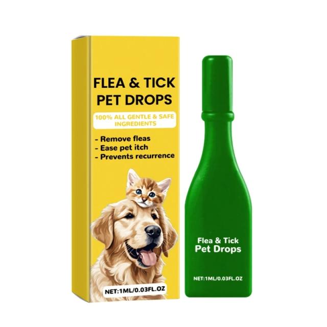 Removedor Natural de Pulgas e Parasitas para Animais de Estimação - 1ml de Cuidados Eficazes para Cães