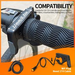 Acelerador de polegar para bicicleta elétrica, desmontagem rápida, ajuste esquerdo/direito, acelerador de dedo para 24v/36v/48v, acessório de bicicleta elétrica - Image 6