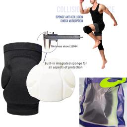 Joelheiras elásticas para homens e mulheres, proteção grossa, suporte esportivo, equipamentos fitness, protetor de cinta de basquete, antiderrapante, masculino, 1 par - Image 2