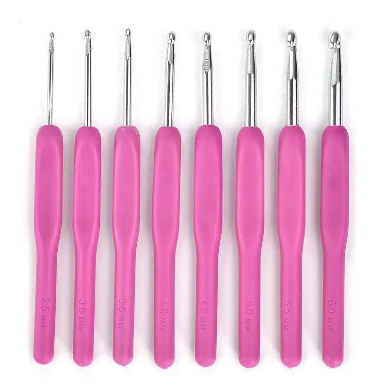 Crochet Hooks Agulhas Set para mãos artríticas, Punhos macios ergonômicos, Gancho de tricô para tricô, 8 Pcs, 9Pcs - Image 1