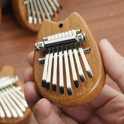 8-key kalimba instrumento musical, mini piano polegar, acrílico, portátil, para presente de Natal - Image 6