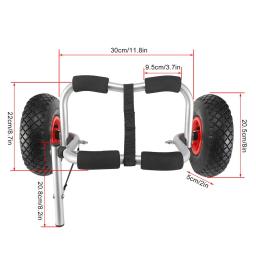 Universal Trolley Boat Carrier, dobrável, ajustável para transportar caiaques, canoas Paddleboards, esteiras, barcos de esqui, Dropship - Image 5