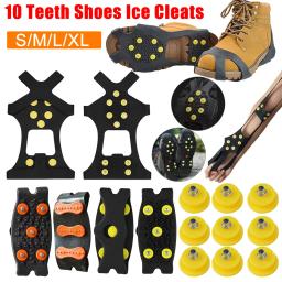 Anti-Slip Spikes Grips, Grampos Crampon, Escalada Garra de Gelo de Neve, Tampa de Sapato Esportivo para Botas, Anti-Skid, Equipamento de Esqui, 10-Studs - Image 1