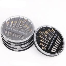 Kit de agulhas de costura com Rolling Disk Box, Assorted Mão Bordados, Emendando Quilt, Case Tools para DIY Crafts Patches, 30 pcs - Image 3