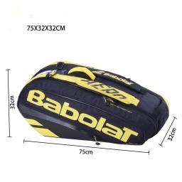 Saco de raquete de tênis Babolat Aero, mochila de grande capacidade masculina e feminina, bolsa esportiva para 6 raquetes de tênis, original - Image 4