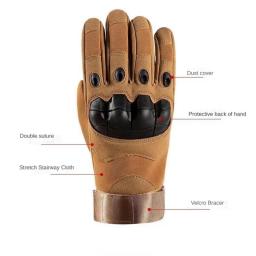Luvas táticas luvas de tiro toque design proteção fitness esportes motocicleta caça dedo cheio luvas caminhada - Image 4