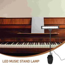 Clipe no suporte de luz de música led lâmpada de orquestra piano música pontuação luz ajustável suporte de música lâmpada com cabo de alimentação (não) - Image 2