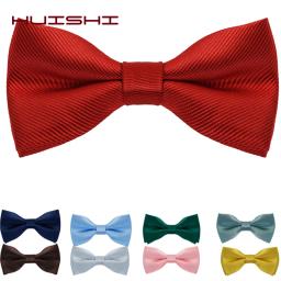 Huiishi laço laços para homem sólido listra preto pérola branco bowtie elegante mans bussiness festa de casamento acessórios borboleta arco - Image 2