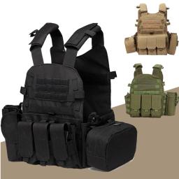 MOLLE-Nylon 600D Colete Tático, Armadura, Caça Transportadora, Airsoft Acessórios, Colete de Combate, Exército Militar, CS Equipamento De Jogo - Image 1