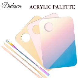 Didesun-paleta de mistura de cores com haste, acrílico, ferramentas mistas, esmalte, base, sombra, ouro - Image 1