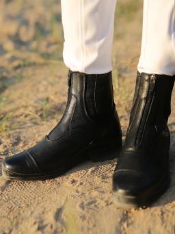 Botas de equitação de couro Botas de tornozelo equestres antiderrapantes e respiráveis Botas equestres - Image 4