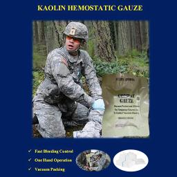 Gaze de caulim hemostática combate trauma de emergência z-fold solúvel para ifak tático militar kit de primeiros socorros curativo médico - Image 4