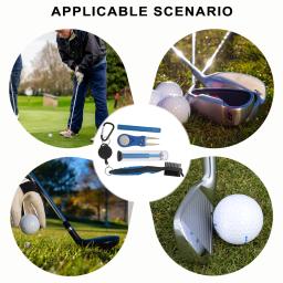 1 conjunto de ferramenta de limpeza de taco de golfe, gancho de escova dupla face, portátil, leve, durável, eficiente, kit prático para suprimentos de golfe - Image 6