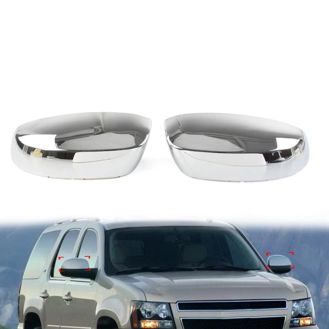 ABS Chrome Car Espelho Retrovisor Tampa Chevrolet Silverado Avalanche Tahoe Suburban GMC Sierra Yukon