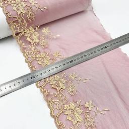 1 jarda tela de renda inferior fio de poliéster prensado tecido diy flor bordado acessórios de renda cortina sofá almofada decoração - Image 4