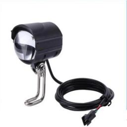 Impermeável farol LED com chifre para bicicleta elétrica, ciclismo luz frontal, farol acessórios, scooter e E-bike, 2 em 1 - Image 3