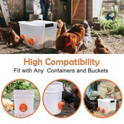 Alimentador de gravidade automático para frango e pato Alimentador de aves à prova de chuva Porta DIY Reduzir o derramamento Food Farm Controller Tools - Image 2