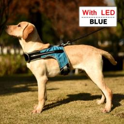 LED Luminous Light Up Dog Harness, Colete com alça torácica para cães grandes, Segurança reflexiva, Coleiras ao ar livre, Acessórios para animais de estimação - Image 4