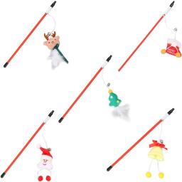 Smallwoodi-brinquedo interativo Teaser Wand Stick para animais de estimação, árvore de Natal perfeita, gatos e gatinhos, animais brincalhões, Gi - Image 4