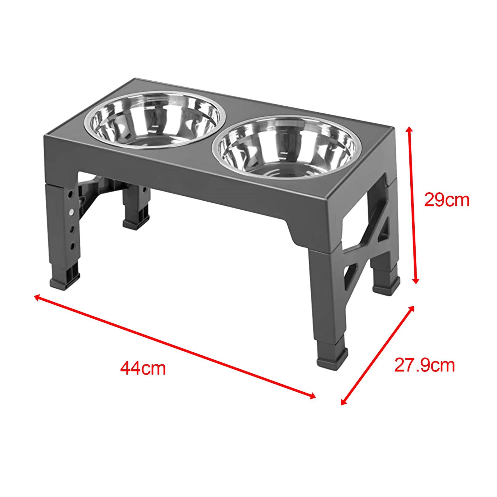 Tigelas de alimentação com água com suporte, tigela para cachorros, altura ajustável, tigela de comida para cães pequenos e gatos - Image 1