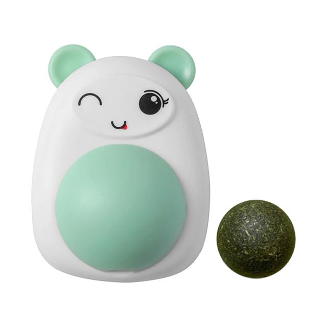 Brinquedo Rotativo de Catnip em Plástico Natural com Capa Transparente para Gatos