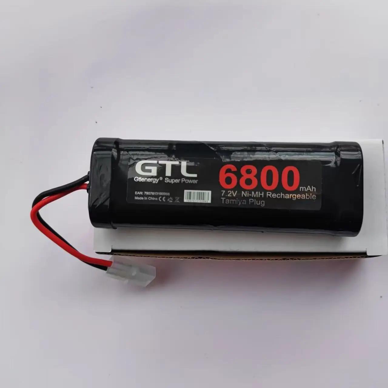 Nova bateria 7.2v 6800mah nimh bateria rccar caminhão bugibot tanque ni mhbateria cinza jantar fonte de alimentação, com conectores tamiya - Image 1