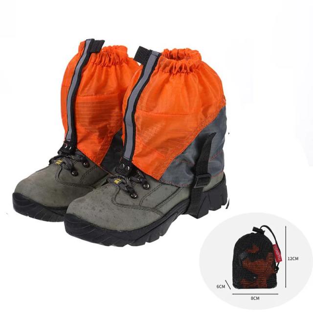 Polainas de Caminhada Outdoor Impermeáveis com Tiras Reflexivas