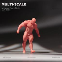 Resina 3d homem muscular figura em miniatura, modelo de Diorama, cena criativa, suporte em estoque, 1:87, 1/64, 1/43, 1/24, em Stock - Image 5