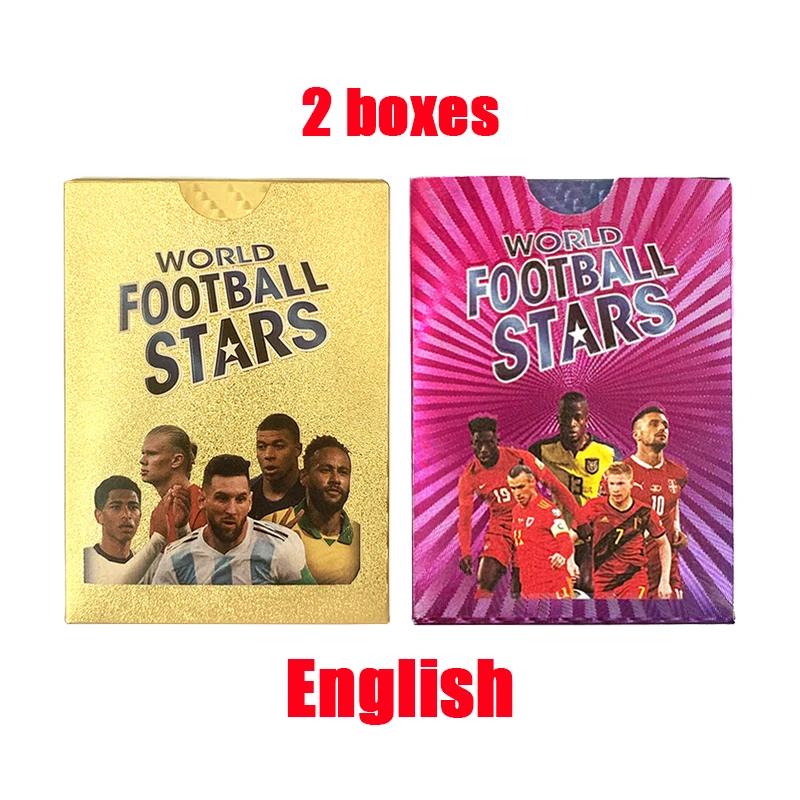 Gold and Black Color Football Cards, Soccer Letters Cards, Edição Limitada, Signature Series, Trading Child Fan Gift, 110Pcs - Image 1