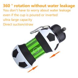 Garrafa de água dobrável para crianças, Copos Leakproof, Caneca portátil para esportes ao ar livre, Futebol, beisebol, tênis, golfe, escola - Image 4