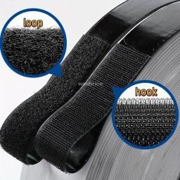 Fita de fixação auto-adesiva forte dupla face, adesivo Magic Nylon, gancho e laço, adesivo com alça de cola, DIY, 1 m, 3 m, 5m - Image 2