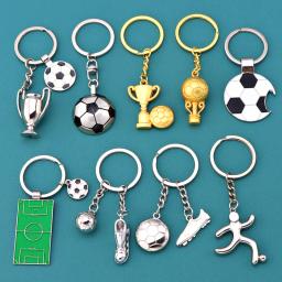 3D Metal Futebol Troféu Keychain para Eventos Esportivos, lembrança Keyring, pequeno presente, Copa Europeia, pingente periférico - Image 6
