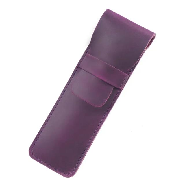 Estojo Vintage de Couro Genuíno Artesanal para Lápis e Caneta-Tinteiro - Acessório de Viagem Elegante