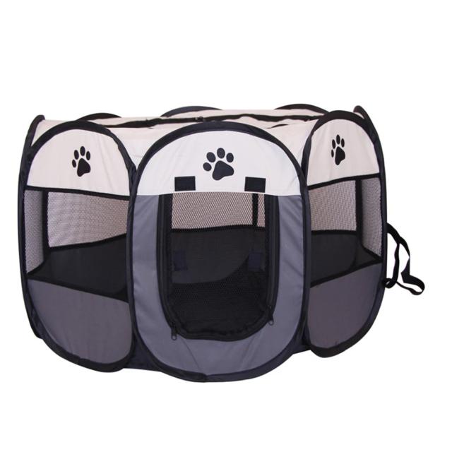Cercadinho Dobrável Impermeável para Pets: Canil Removível, Tenda para Cachorros e Gatos e Cama de Piquenique Ideal